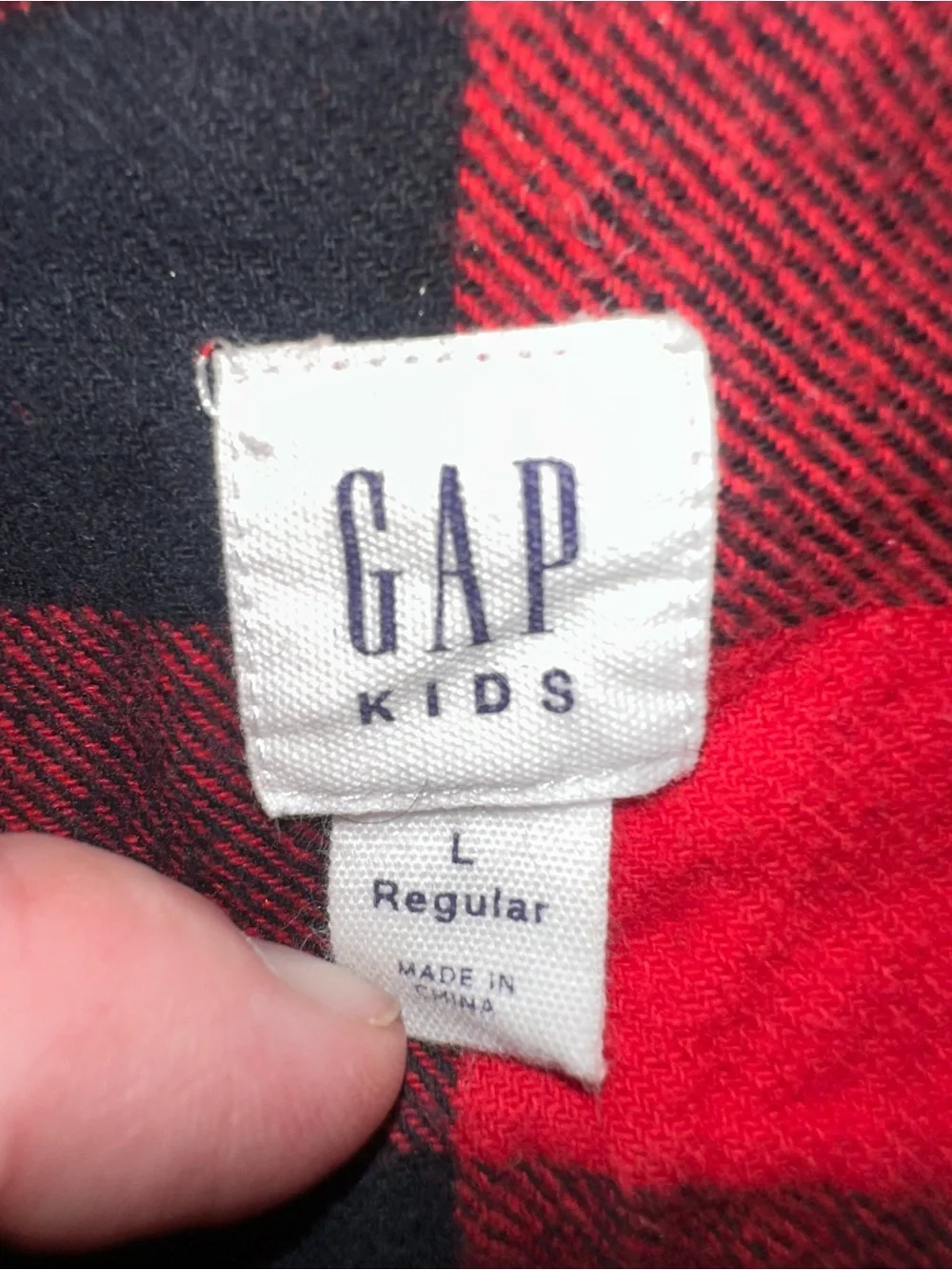 GAP Red & Black Plaid Button-Down Shirt